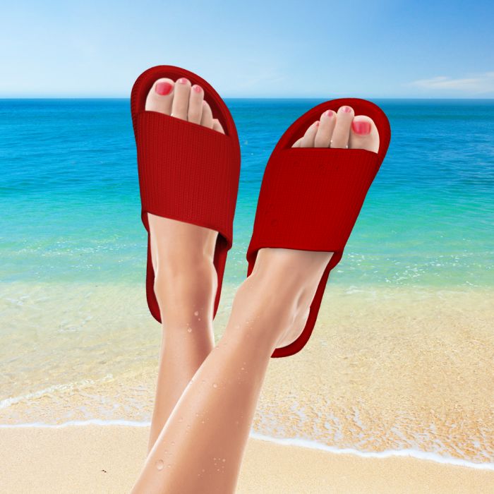 Lucovitaal Orthopedische Zomer Badslippers (Rood)