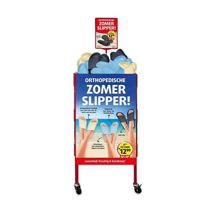 Lucovitaal Orthopedische Zomer Badslippers (Zwart)