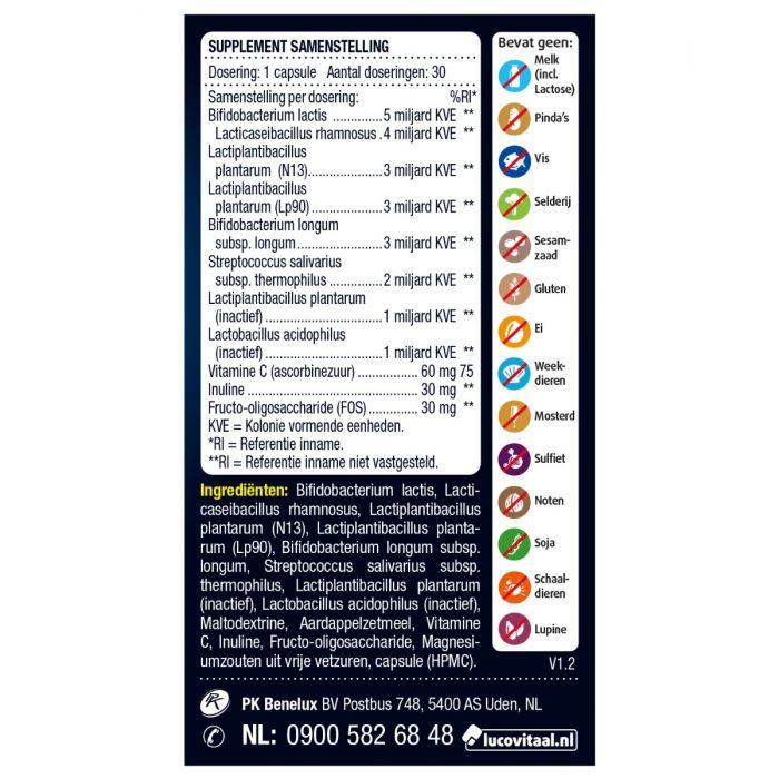 Lucovitaal Pre · Pro · Post Biotica 30 Capsules