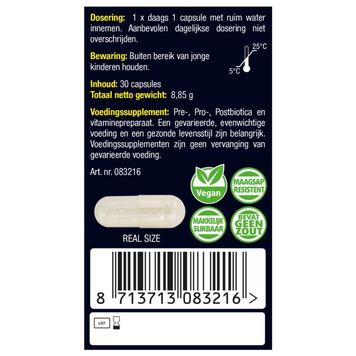 Lucovitaal Pre · Pro · Post Biotica 30 Capsules