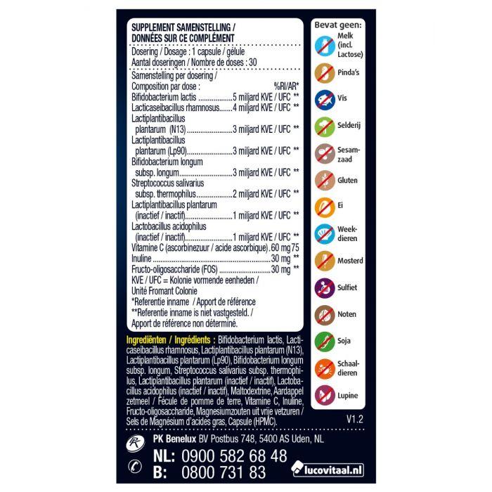 Lucovitaal Pre · Pro · Post Bioticomel 30 Capsules