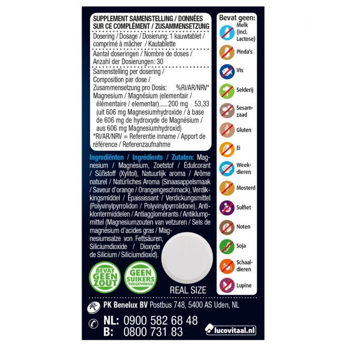 Lucovitaal Pure Marine Magnesium 30 Kauwtabletten