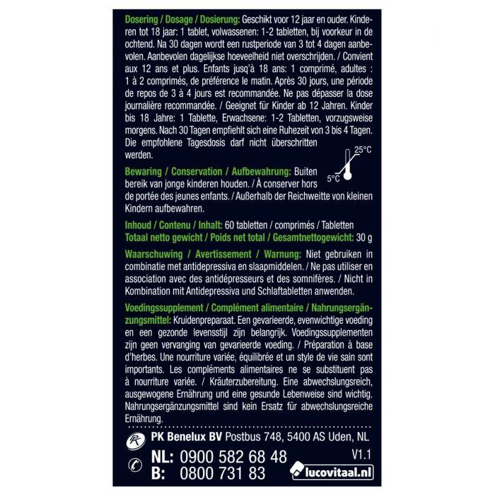 Lucovitaal Rhodiola Rosea 60 Tabletten