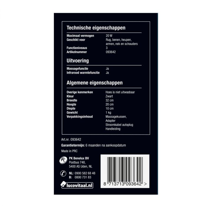 Lucovitaal Shiatsu Massage Kussen