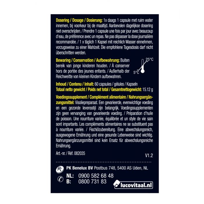 Lucovitaal Visolie Omega 3 60 Mini Softgels