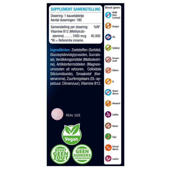 Lucovitaal Vitamine B12 1000 Mcg 180 Tabletten