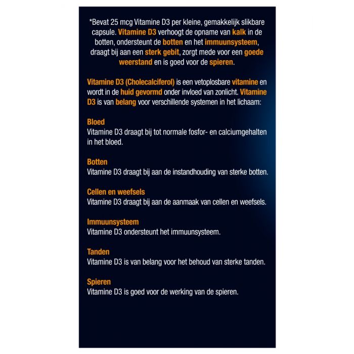 Lucovitaal Vitamine D3 25 Mcg 120 Capsules