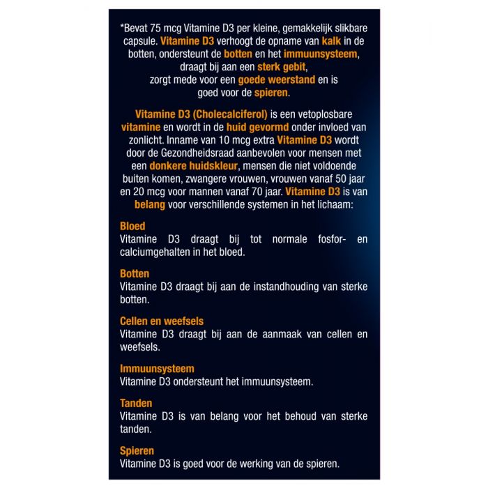 Lucovitaal Vitamine D3 75 Mcg 120 Capsules