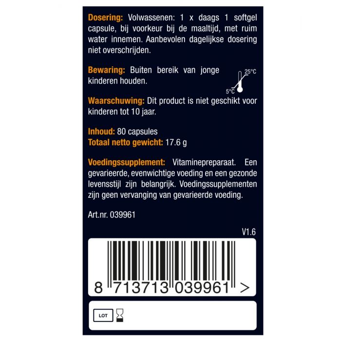 Lucovitaal Vitamine D3 75 Mcg 80 Capsules