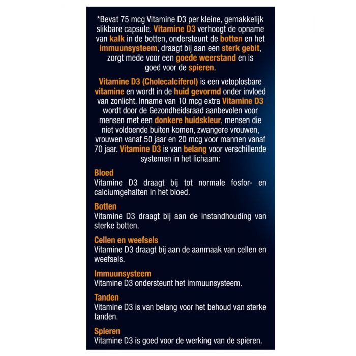 Lucovitaal Vitamine D3 75 Mcg 80 Capsules