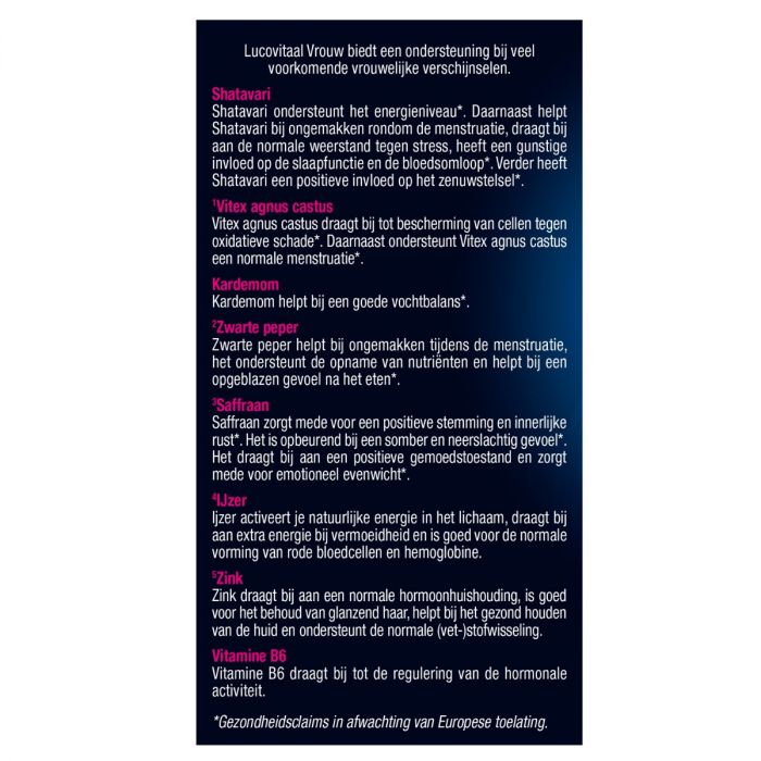 Lucovitaal Vrouw Hormoonhuishouding 60 Tabletten