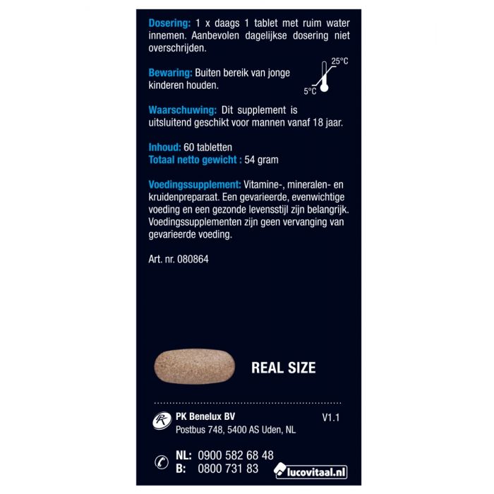 Lucovitaal Vruchtbaarheid Support Man 60 Tabletten