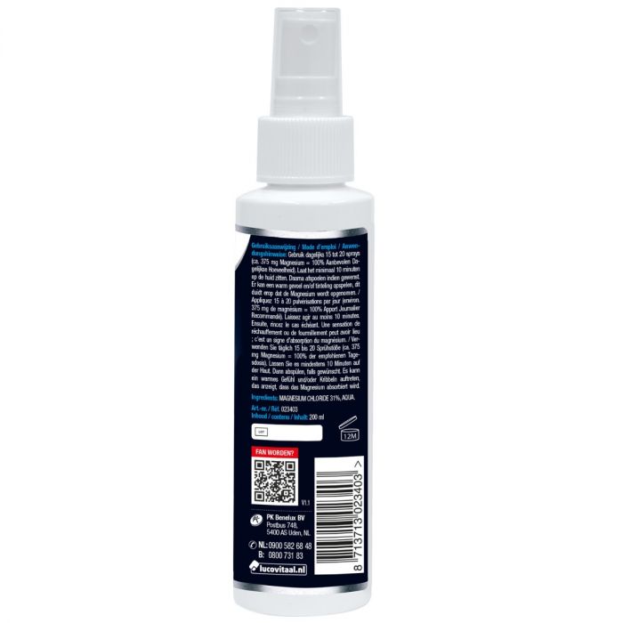 Lucovitaal Zechstein Magnesium Olie Spray 200 Ml