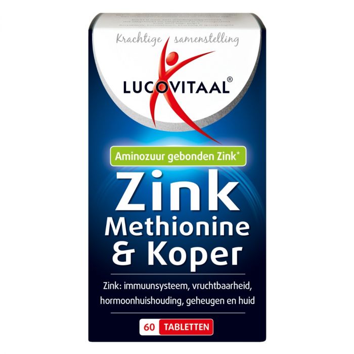 lucovitaal Zinkmethionine & Koper 60 tabletten