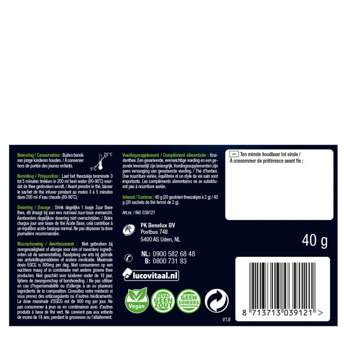 Lucovitaal Zuur Base Thee