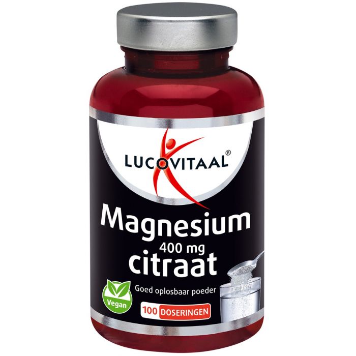 lucovitaal Magnesium 400 mg Citraat Poeder (100 doseringen) (THT 10-2025)