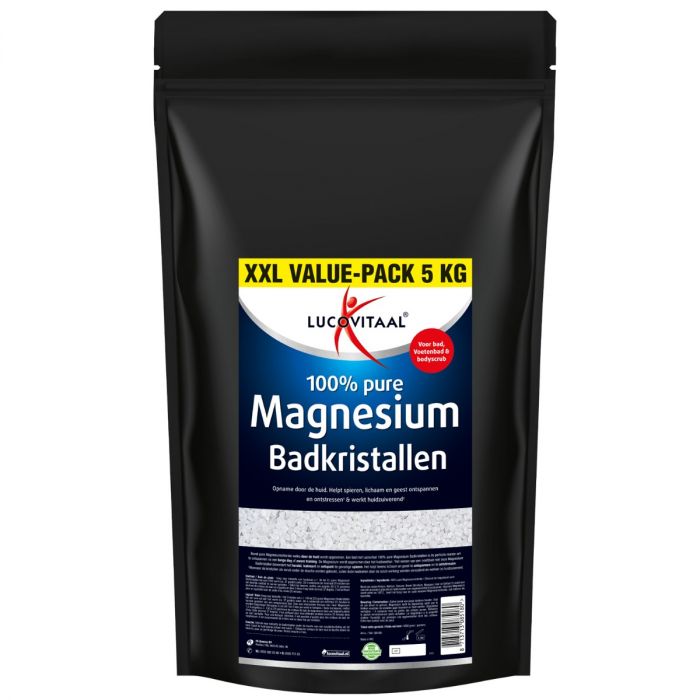 lucovitaal Magnesium Badkristallen XXL 5KG MAXI ZAK