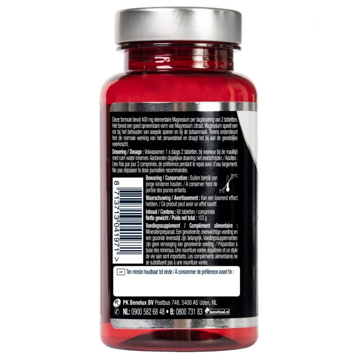 Lucovitaal Magnesium Citraat Tabletten 400 Mg 60 Tabletten