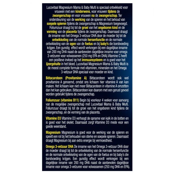 Lucovitaal Magnesium Mama & Baby Multivitamine Zwangerschap 30 Capsules