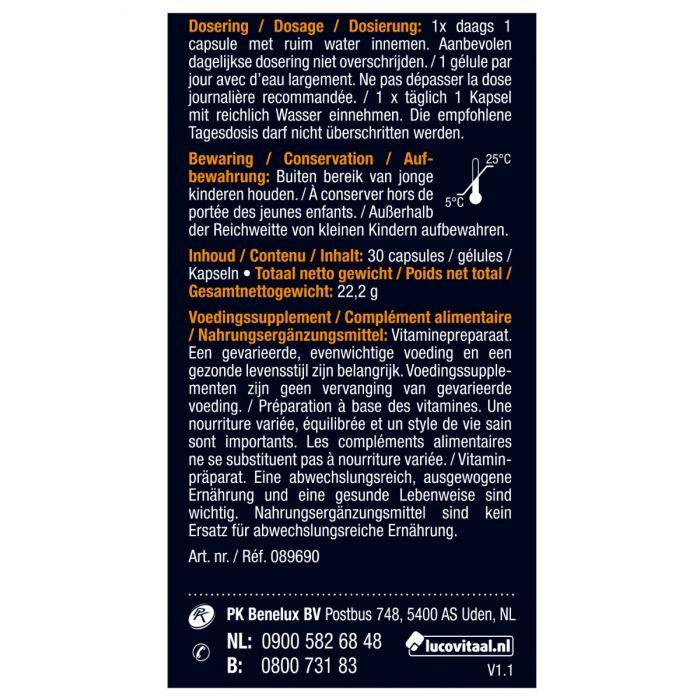 Lucovitaal Manuka Honing Zink 30 Capsules (THT 07-2025)