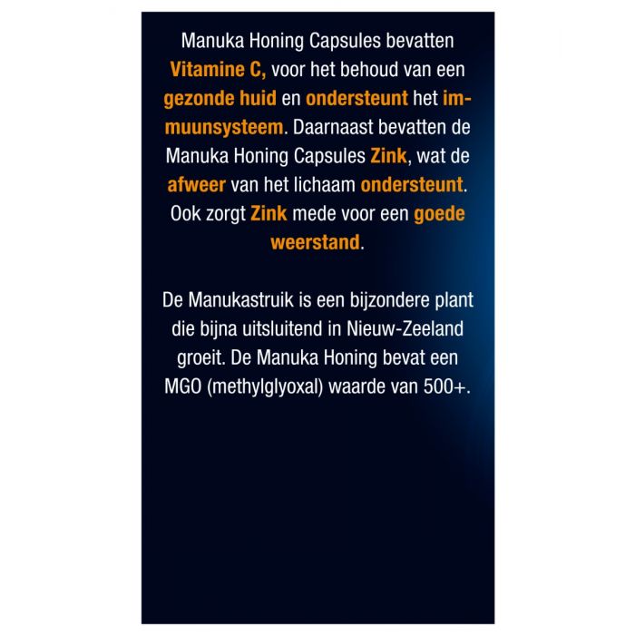 Lucovitaal Manuka Honing Zink 30 Capsules (THT 07-2025)