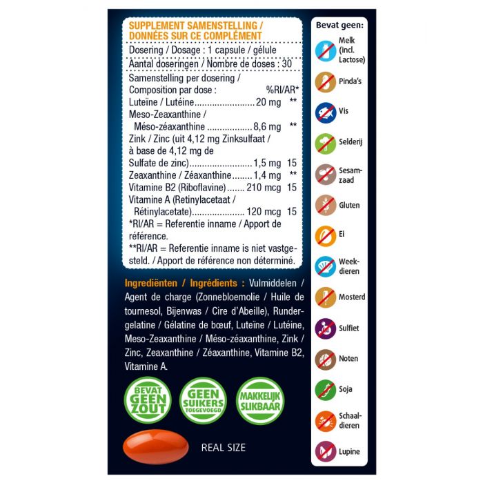 Lucovitaal Ogen Scherp Zien & Vochtbalans 30 Capsules