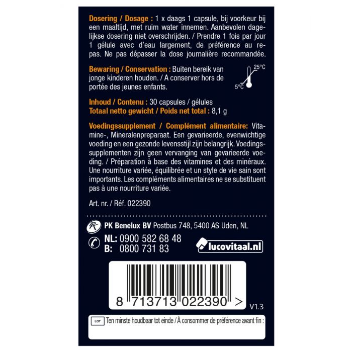 Lucovitaal Ogen Scherp Zien & Vochtbalans 30 Capsules