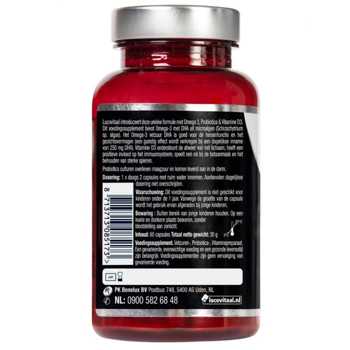 Lucovitaal Omega 3 Probiotica & Vitamine D3 60 Capsules