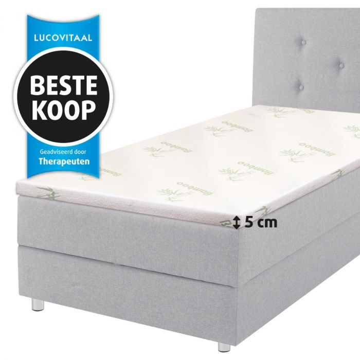 lucovitaal Orthopedisch Bamboe Top matras maat 90 x 200 x 5 cm