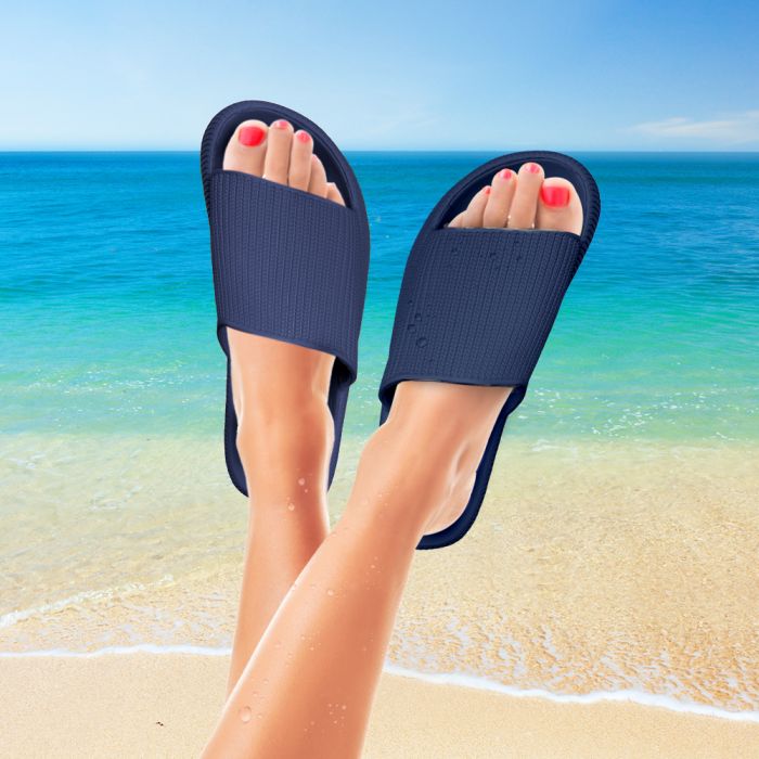 Lucovitaal Orthopedische Zomer Badslippers (Donker Blauw)
