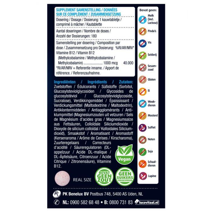 Lucovitaal Vitamine B12 1000 Mcg 180 Tabletten MAXI PACK