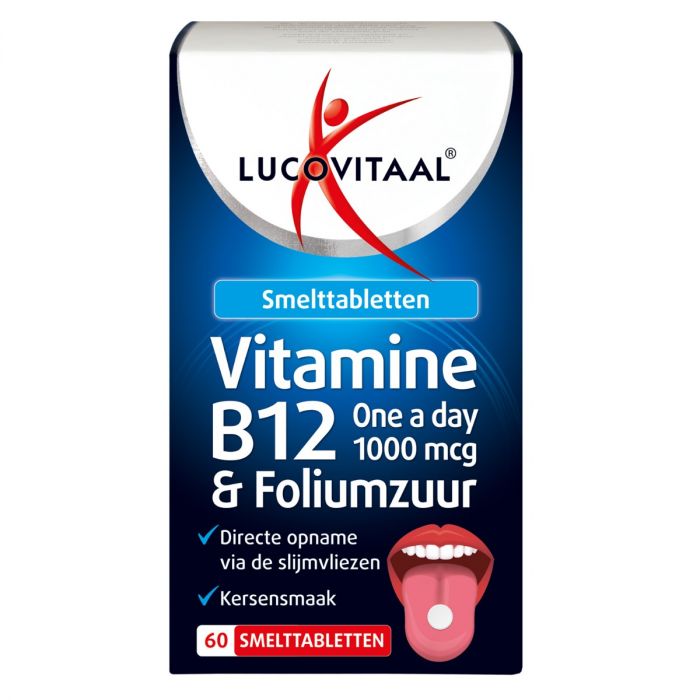 lucovitaal Vitamine B12 & Foliumzuur 60 smelttabletten
