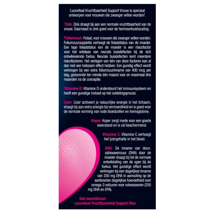 Lucovitaal Vruchtbaarheid Support Vrouw 60 Softgels
