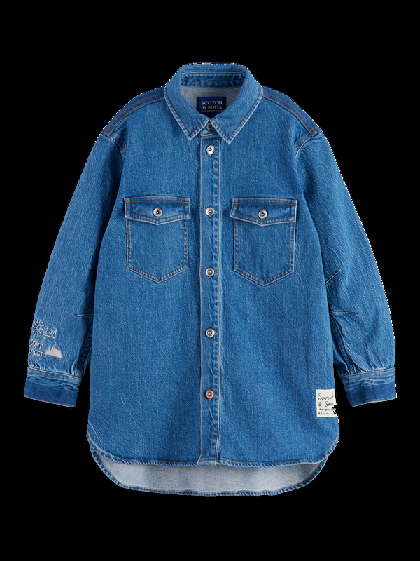 maison scotch A-line denim shirt dress ‚Äî Art from the Heart