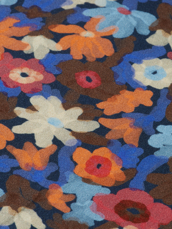 Maison Scotch ALLOVER PRINTED MOCK NECK LONG-SLEEVED T-SHIRT