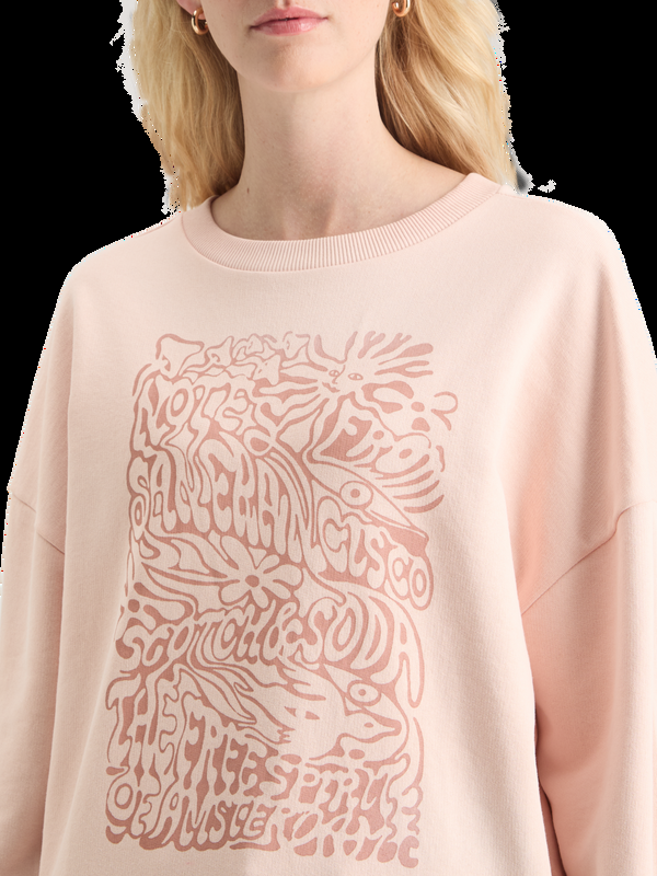 Maison Scotch CHEST ARTWORK BOYFRIEND FIT SWEATSHIRT