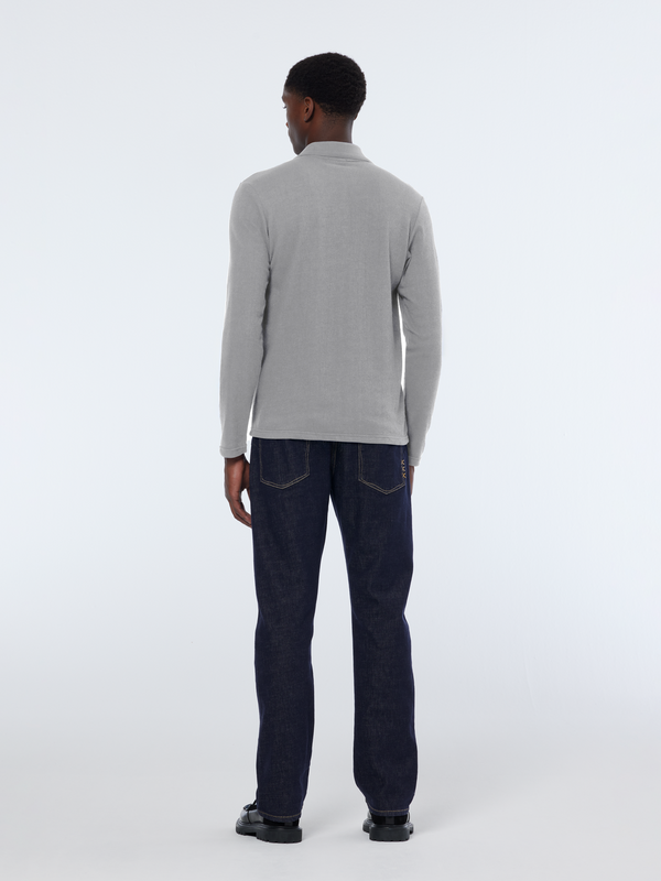 Maison Scotch Chest Pocket Relaxed Fit Long Sleeve Polo