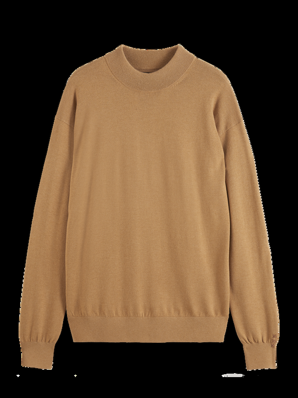 Maison Scotch CORE - DROPPED SHOULDER MOCK NECK PULLOVER