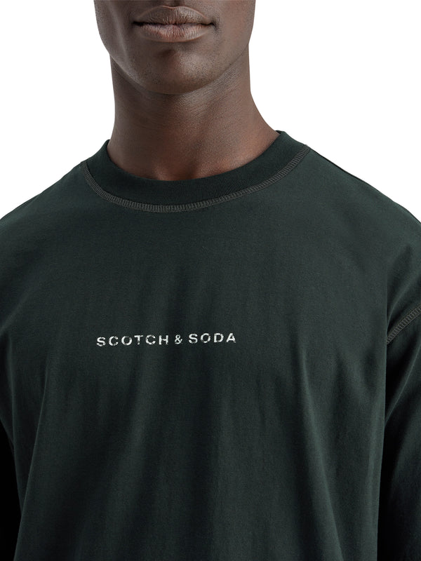 Maison Scotch Core - T-shirt Met Logo Op De Voorkant Van De Borst