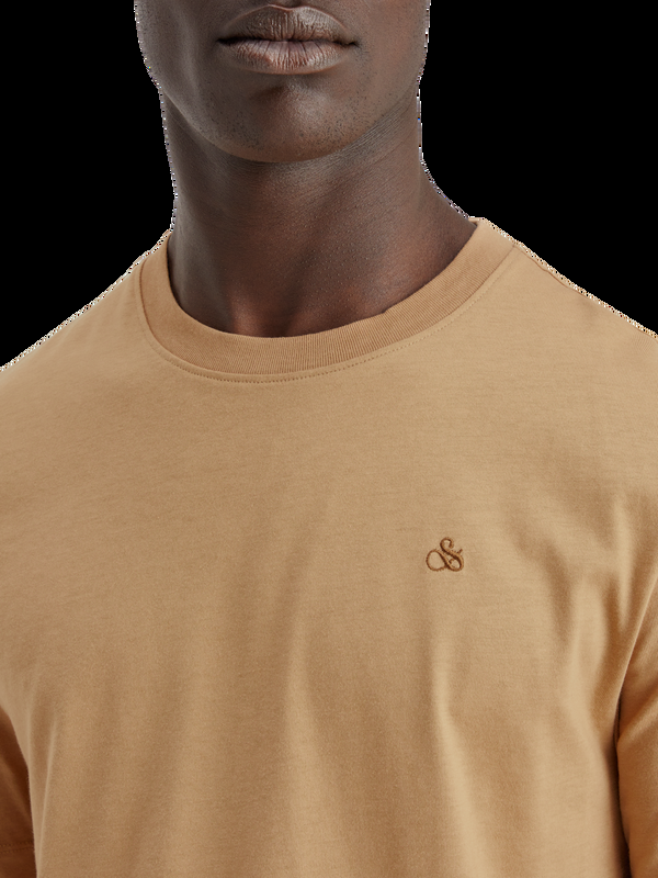 Maison Scotch Essential-logo-T-shirt Met Normale Pasvorm