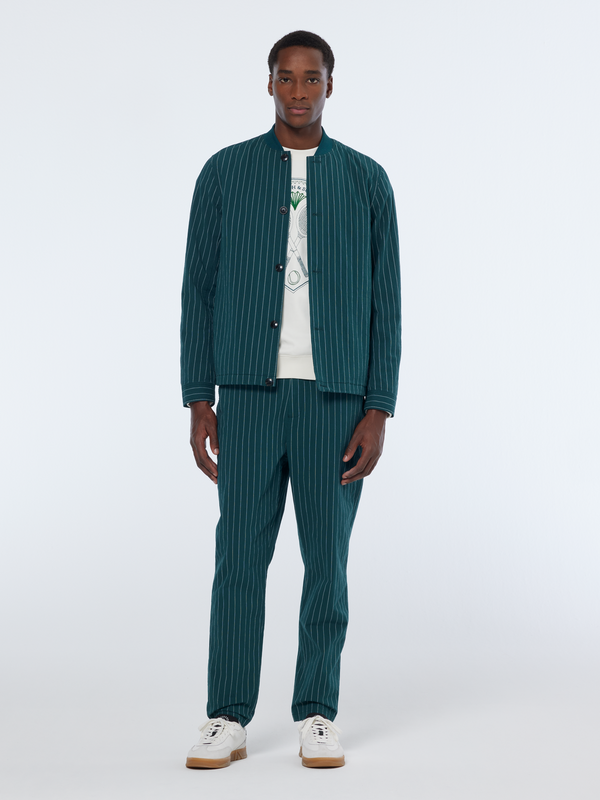 maison scotch Fave - sporty cotton-blend pinstripe jogger