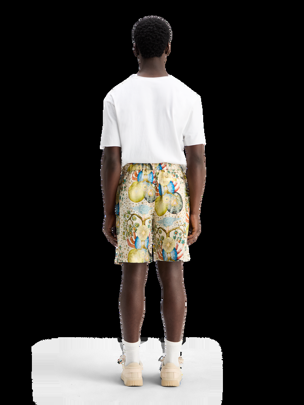 Maison Scotch Favoriete Bermuda Met Print Van De Ambassade Van De Vrije Geest