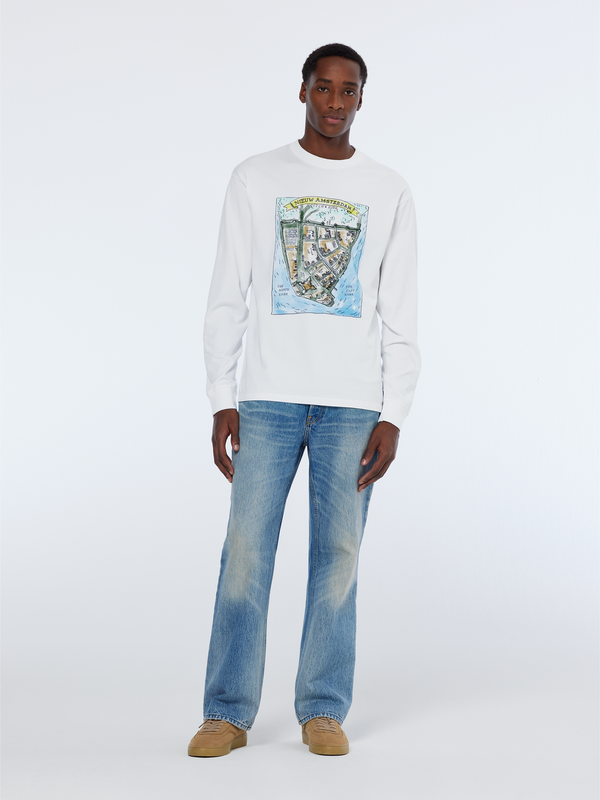 maison scotch Front artwork relaxed fit long sleeve t-shirt