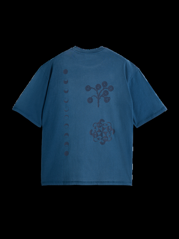 Maison Scotch GARMENT DYED FRONT BACK ARTWORK T-SHIRT