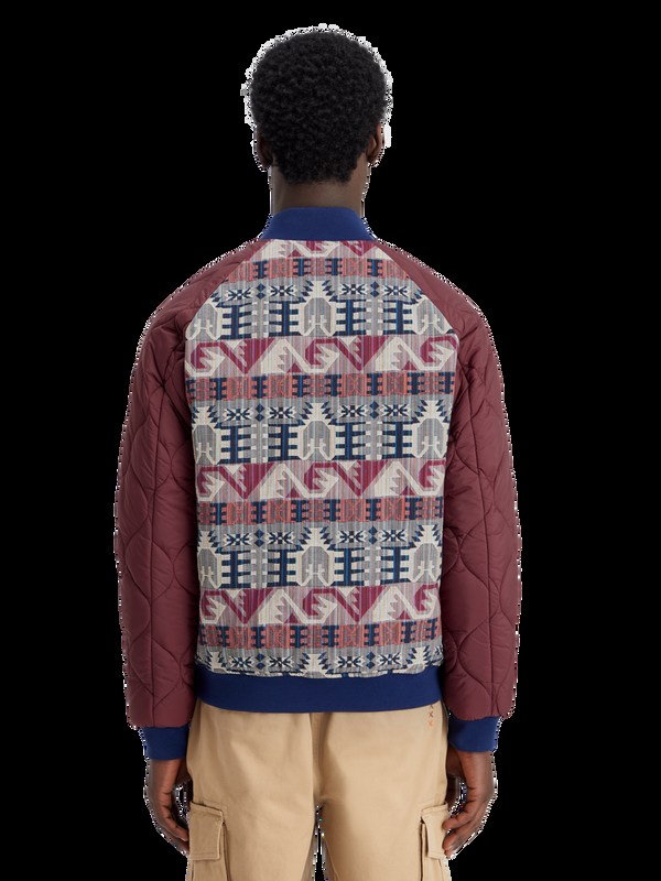 Maison Scotch Gewatteerd Bomberjack Van Jacquard En Nylon