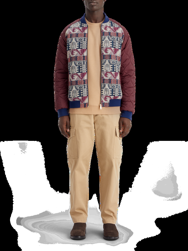 maison scotch Gewatteerd bomberjack van jacquard en nylon