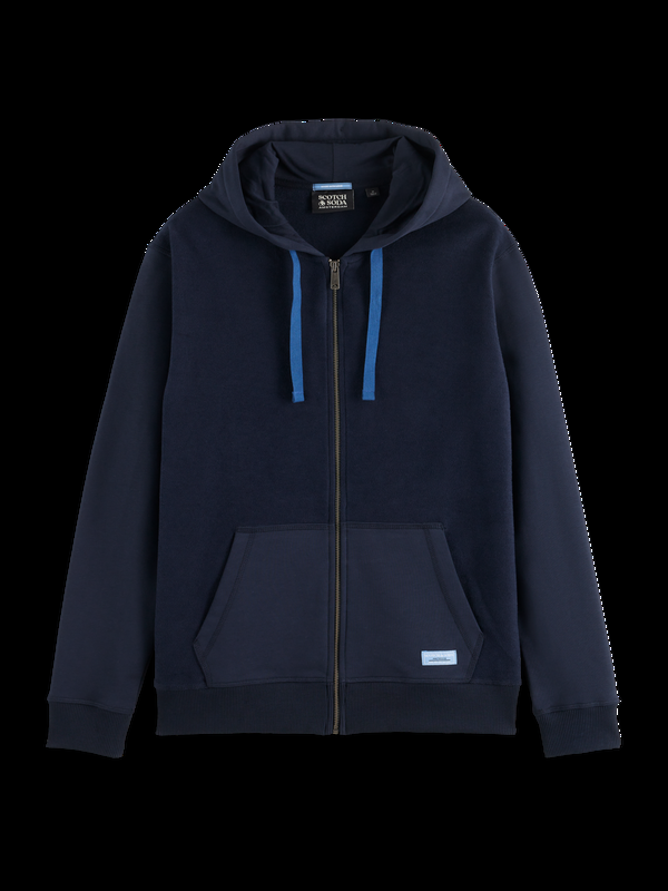 Maison Scotch Hoodie Van Omgekeerde Badstof Met Rits