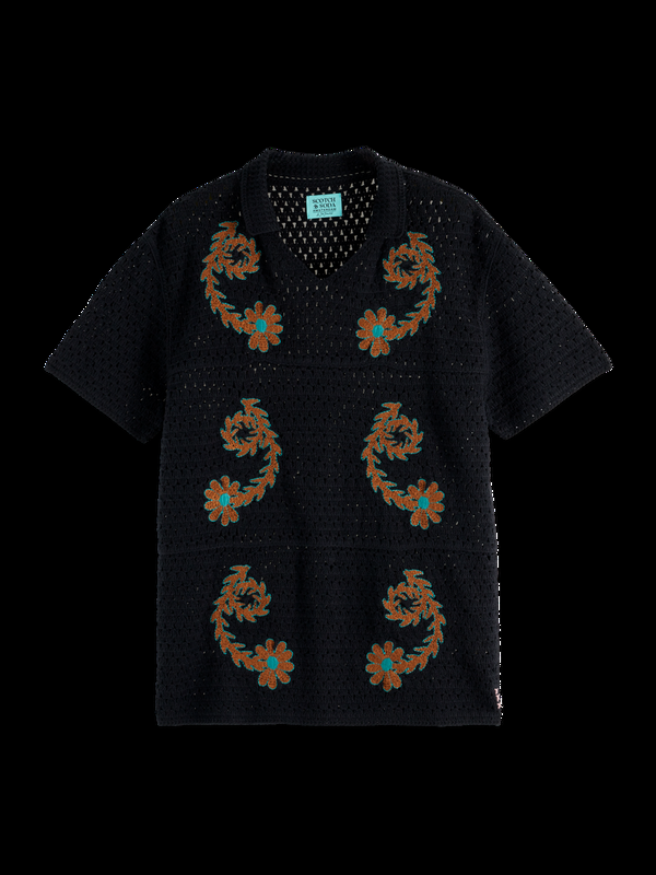 Maison Scotch JOE JONAS X SCOTCH SODA CROCHET POLO SHORT SLEEVE