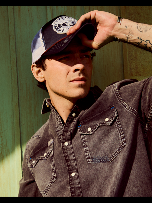 Maison Scotch JOE JONAS X SCOTCH SODA EMBROIDERED ARTWORK TRUCKER CAP