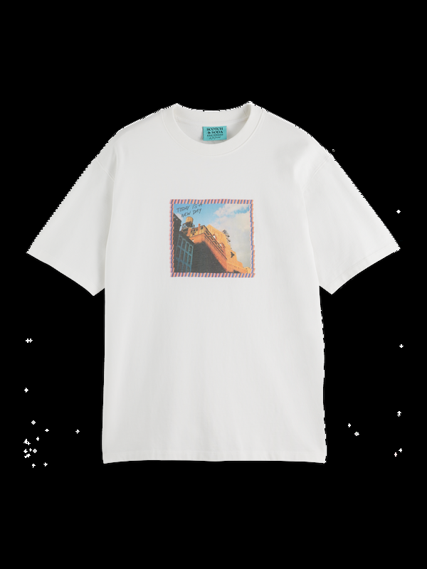 maison scotch JOE JONAS X SCOTCH SODA PHOTO PRINT T-SHIRT